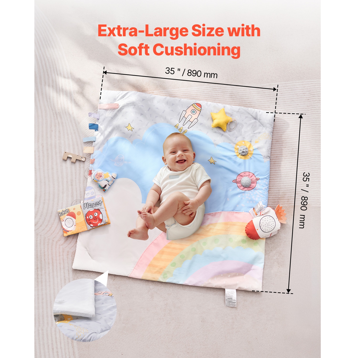 Baby Play Gym Mat For Tummy Time And Early Development Activities_voghion.com